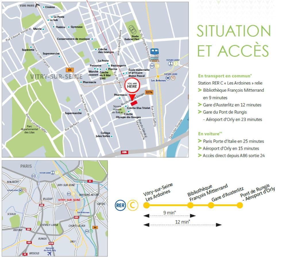 L'Asian - New T2 Proche Gare Vitry-sur-Seine Eksteriør billede